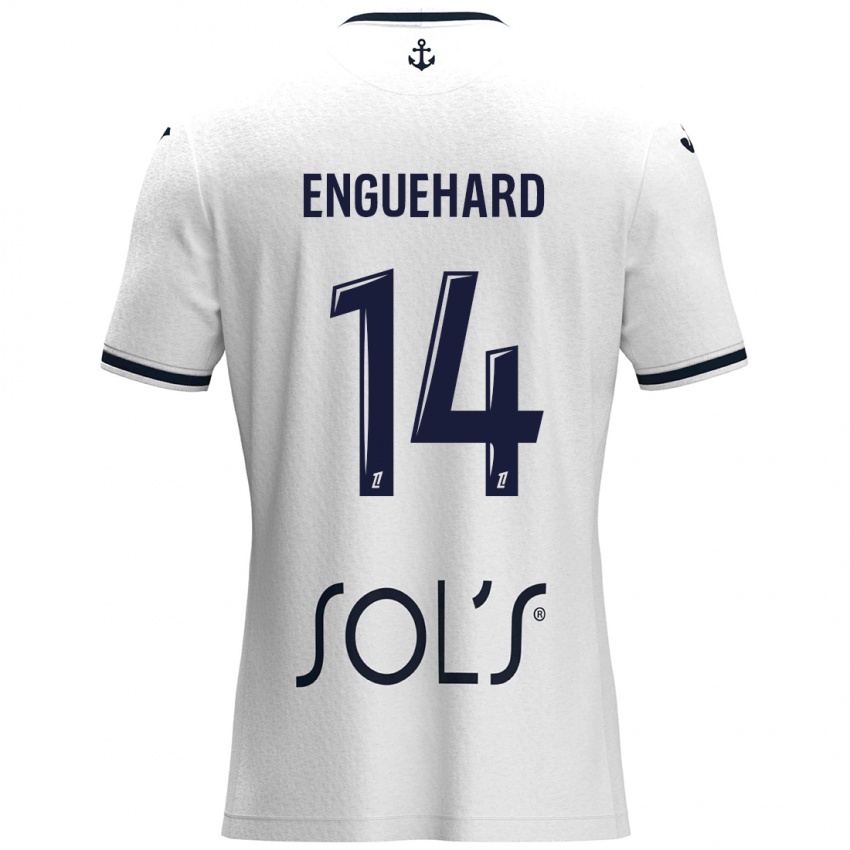 Mujer Camiseta Romane Enguehard #14 Blanco Azul Oscuro 2ª Equipación 2024/25 La Camisa Argentina