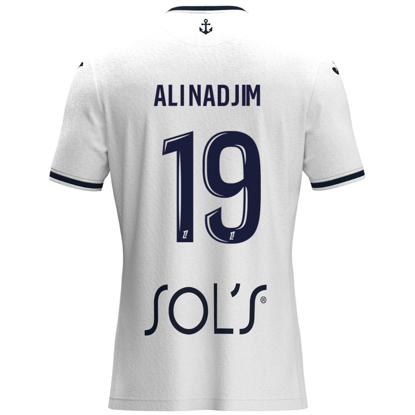 Mujer Camiseta Nadjma Ali Nadjim #19 Blanco Azul Oscuro 2ª Equipación 2024/25 La Camisa Argentina