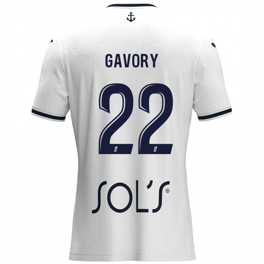 Mujer Camiseta Christy Gavory #22 Blanco Azul Oscuro 2ª Equipación 2024/25 La Camisa Argentina