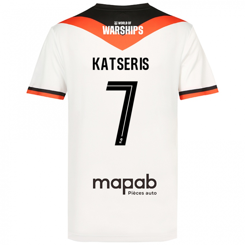 Mujer Camiseta Panos Katseris #7 Blanco 2ª Equipación 2024/25 La Camisa Argentina