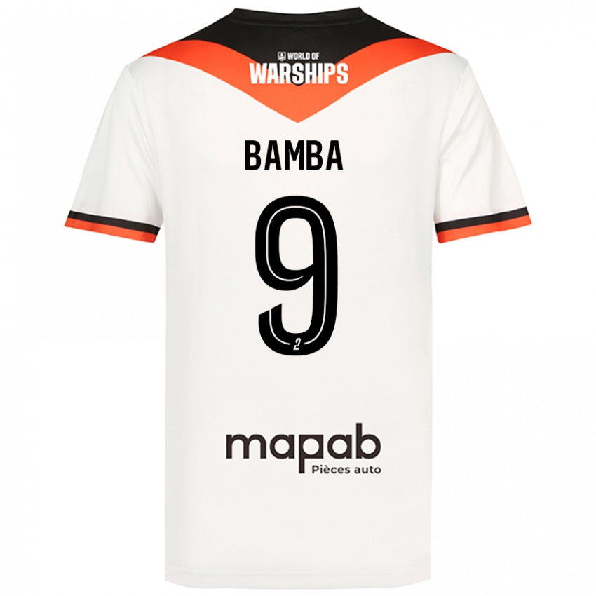 Mujer Camiseta Mohamed Bamba #9 Blanco 2ª Equipación 2024/25 La Camisa Argentina