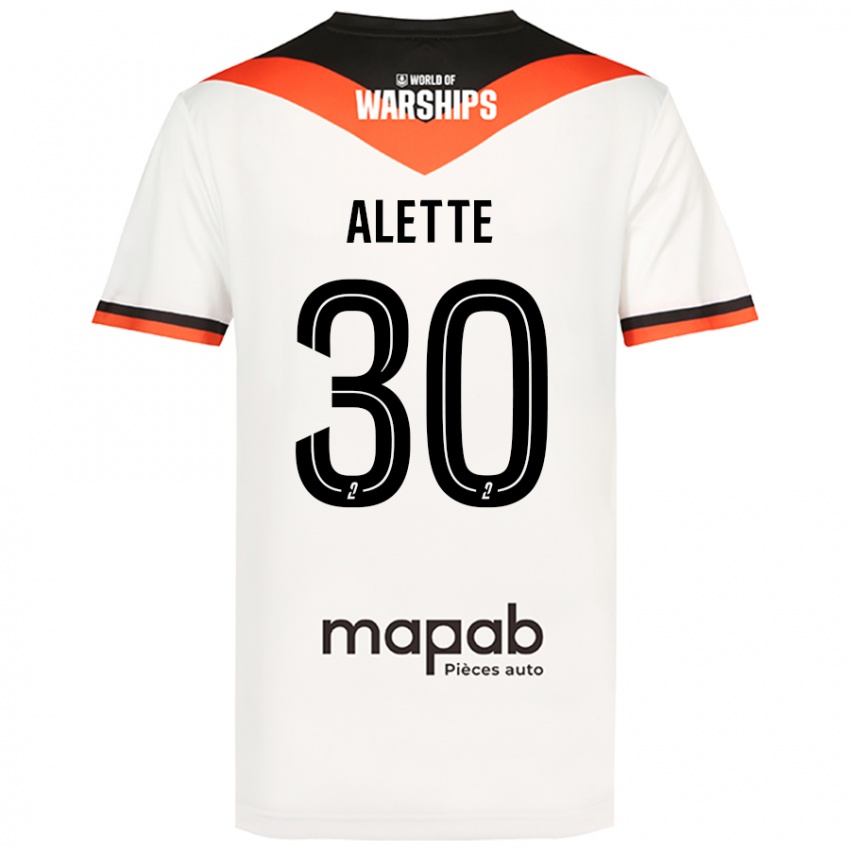 Mujer Camiseta Gaël Alette #30 Blanco 2ª Equipación 2024/25 La Camisa Argentina